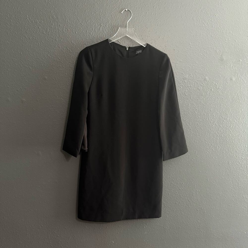 Tahari ASL Black Cape Sleeve Dress Size 4 - Picture 6 of 8